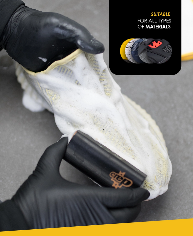 Crep Protect eraser, for gentle removal of dirt and scuffs on suede and nubuck sneakers.